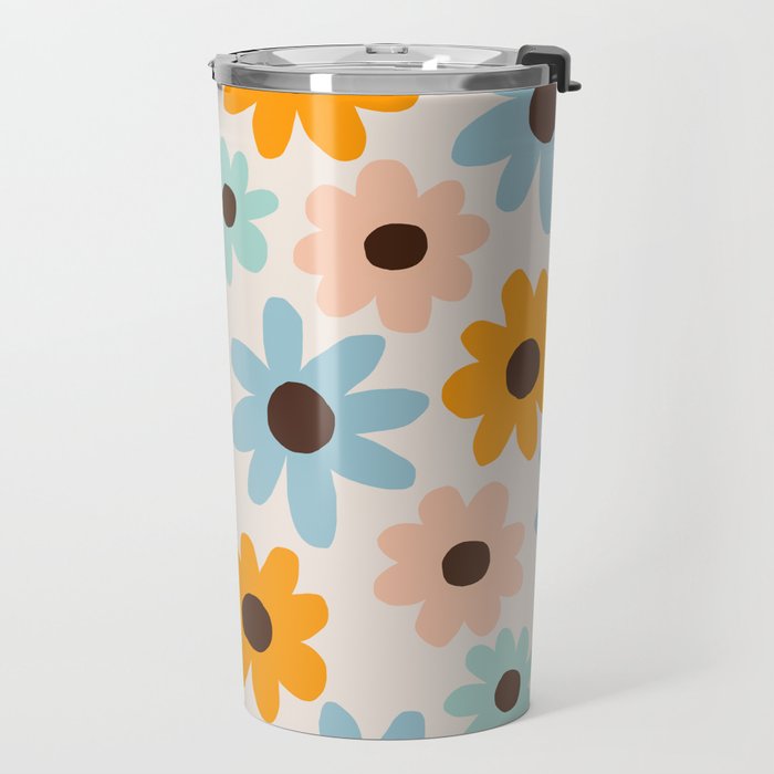 Retro Bloom 2 Travel Mug Gallery Image 2