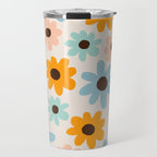 Retro Bloom 2 Travel Mug Gallery Image 1