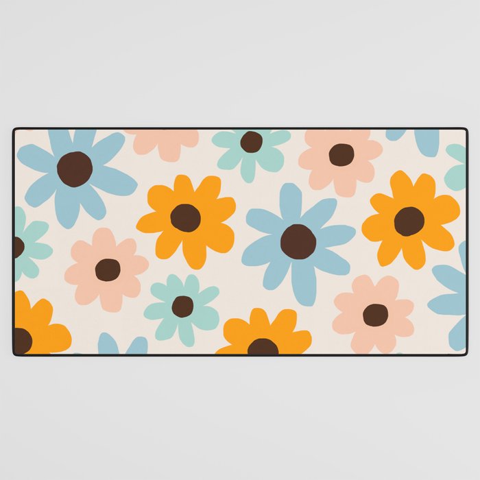 Retro Bloom 2 Desk Mat Gallery Image 3
