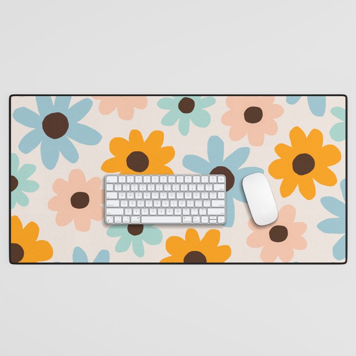 Retro Bloom 2 Desk Mat Gallery Image 1