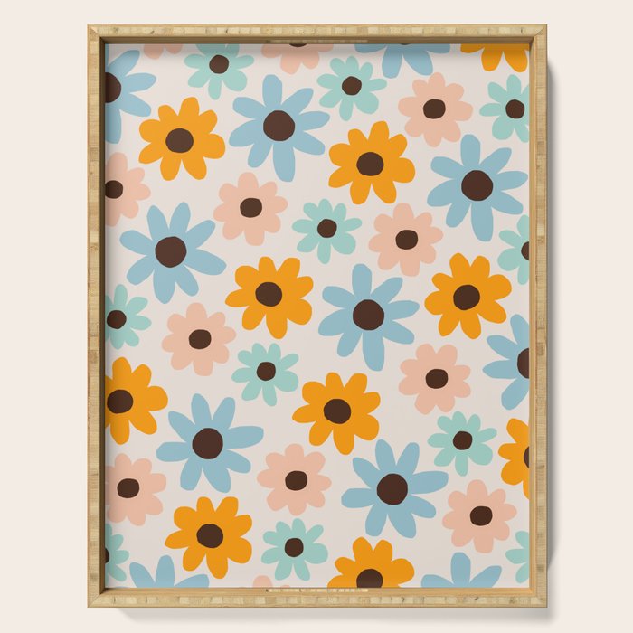 Retro Bloom 2 Serving Tray Gallery Image 1