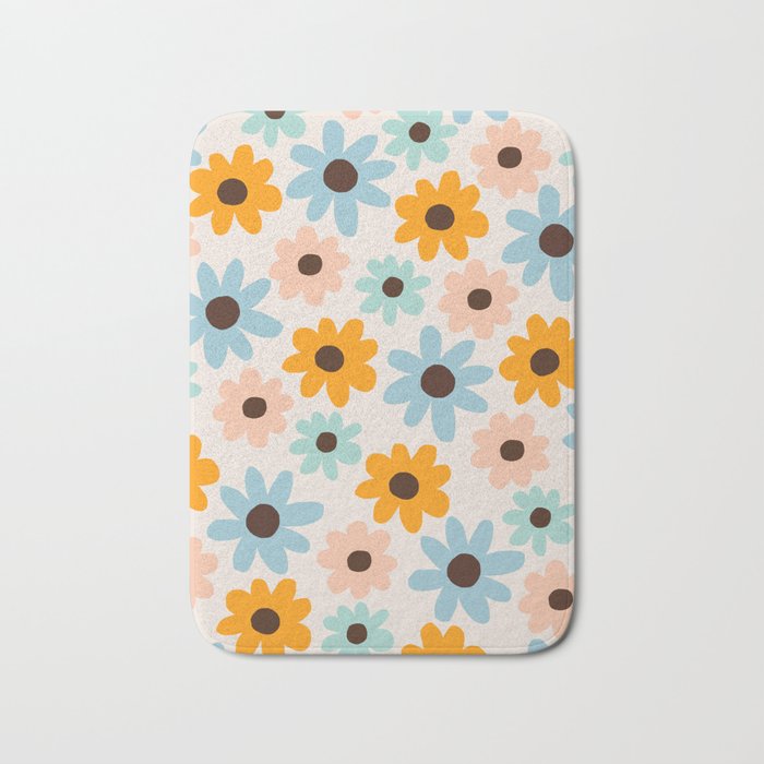 Retro Bloom 2 Bath Mat Gallery Image 1