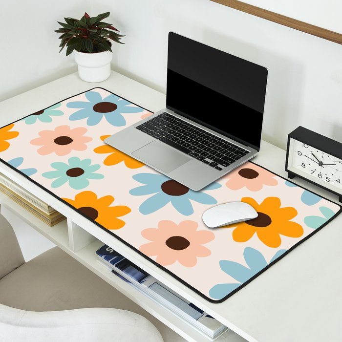 Retro Bloom 2 Desk Mat Gallery Image 2