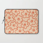 Flower Doodles in Orange & Peach Fuzz Laptop Sleeve Gallery Image 1