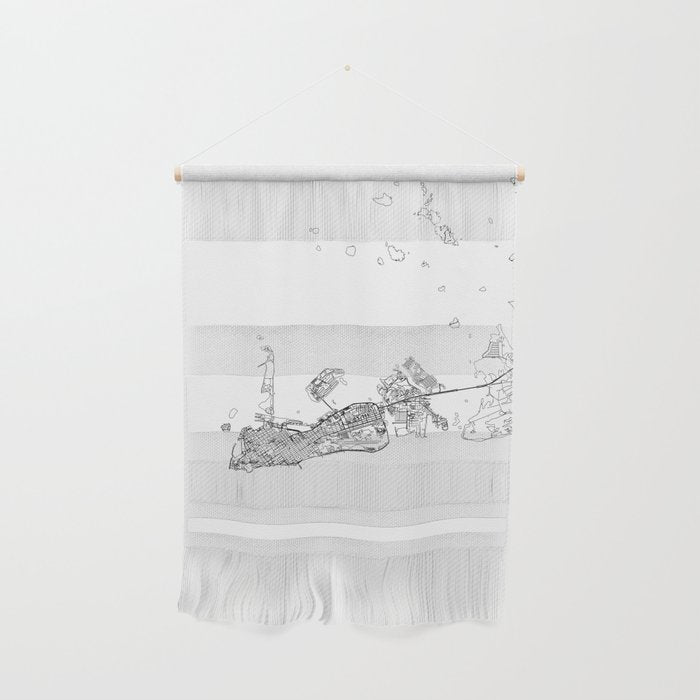Key West White Map Wall Hanging Gallery Image 1