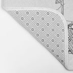 Key West White Map Bath Mat Gallery Image 2