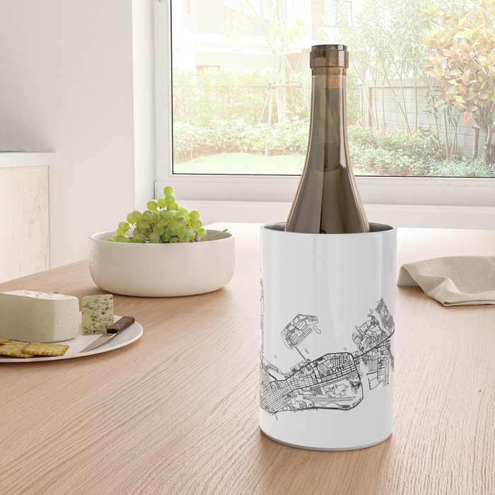 Key West White Map Wine Chiller Gallery Image 4