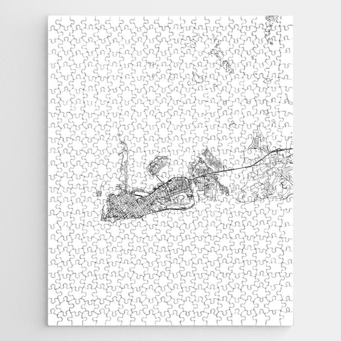 Key West White Map Jigsaw Puzzle Gallery Image 1