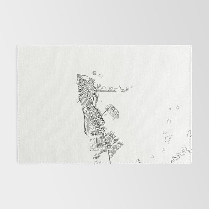 Key West White Map Rug Gallery Image 2