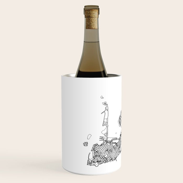 Key West White Map Wine Chiller Gallery Image 2