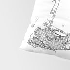 Key West White Map Pillow Sham Gallery Image 4