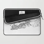Key West White Map Laptop Sleeve Gallery Image 2