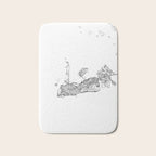 Key West White Map Bath Mat Gallery Image 1
