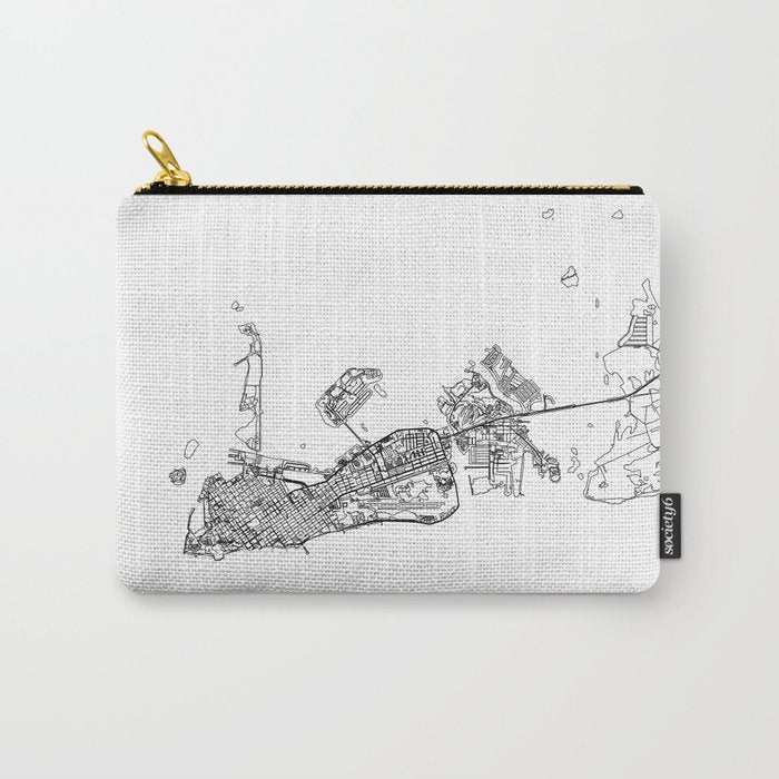 Key West White Map Carry All Pouch Gallery Image 1