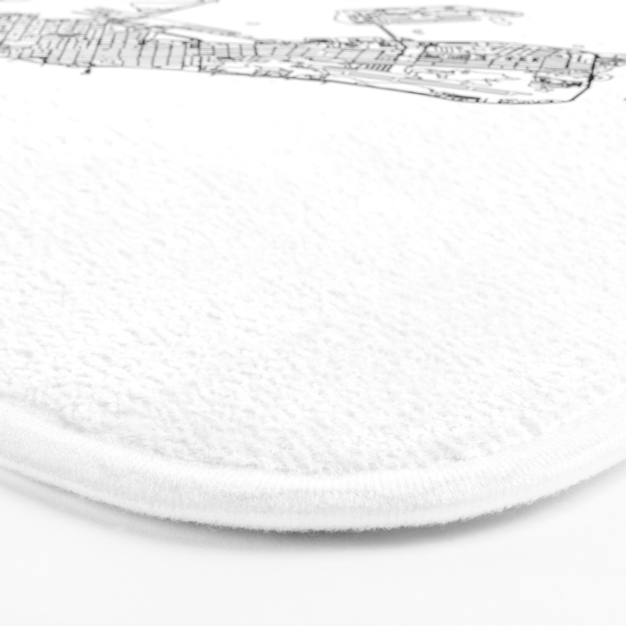 Key West White Map Bath Mat Gallery Image 3