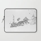 Key West White Map Laptop Sleeve Gallery Image 1