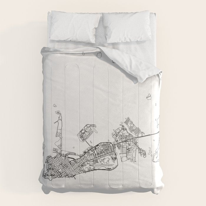 Key West White Map Comforter Gallery Image 6