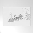 Key West White Map Welcome Mat Gallery Image 1