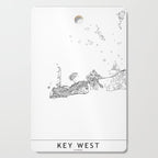 Key West White Map Cutting Board Gallery Image 1