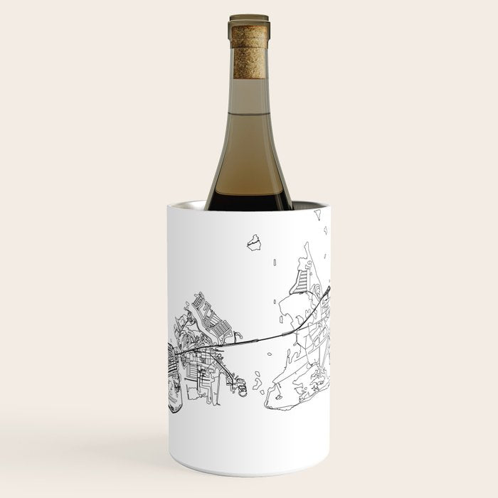Key West White Map Wine Chiller Gallery Image 3