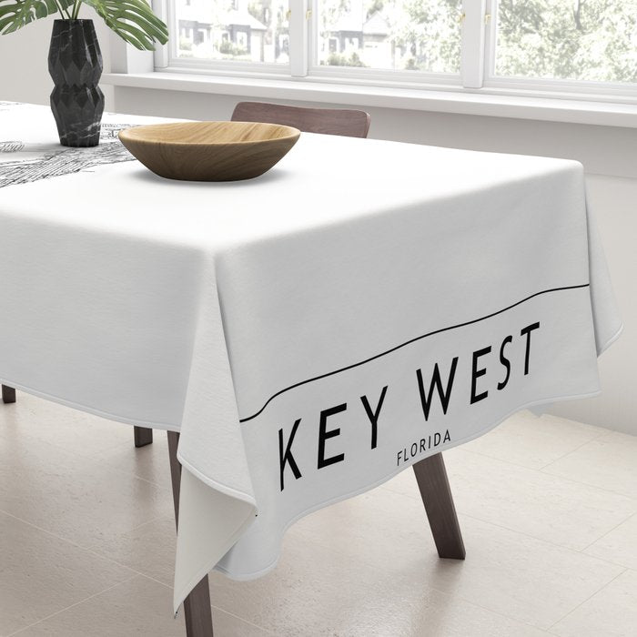 Key West White Map Tablecloth Gallery Image 3