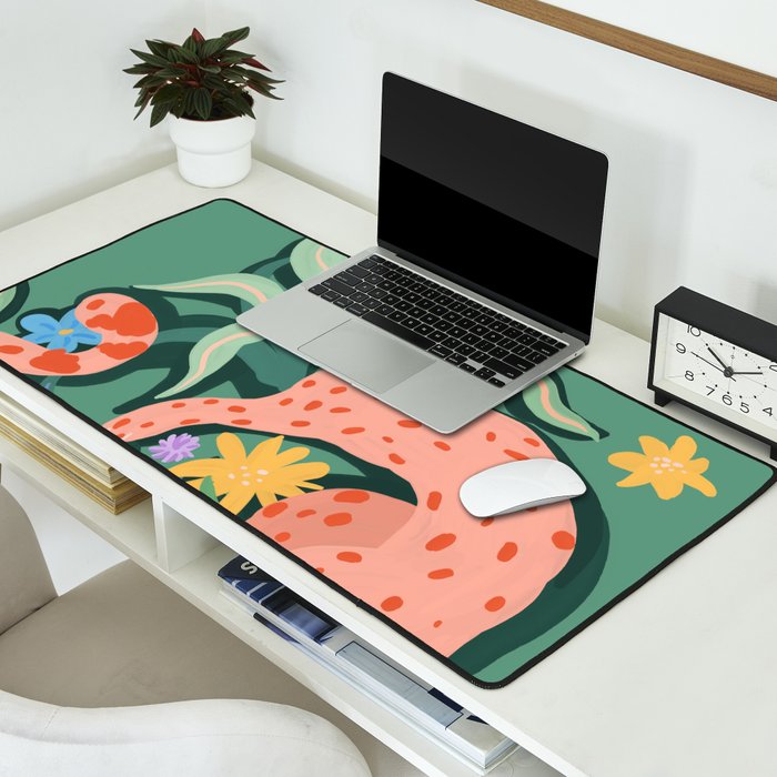 Wild Blush Cheetahs Desk Mat Gallery Image 2