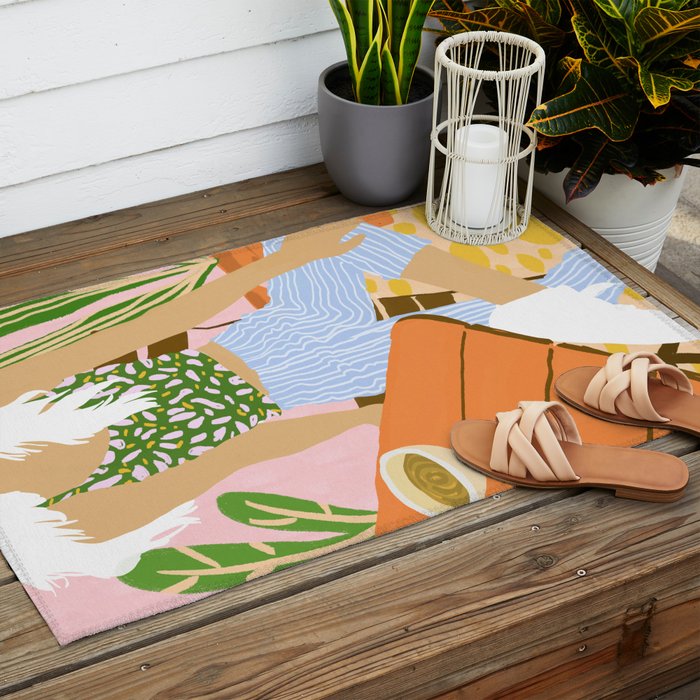 Kawa Tea #illustration #fashion Outdoor Rug Gallery Image 2