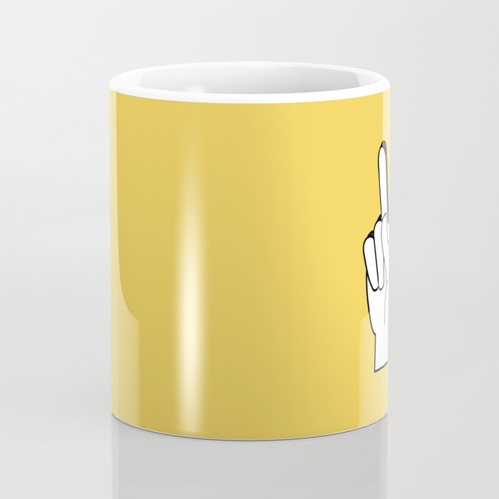 Peace Sign yellow Coffee Mug Gallery Image 4
