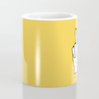 Peace Sign yellow Coffee Mug Gallery Image 4