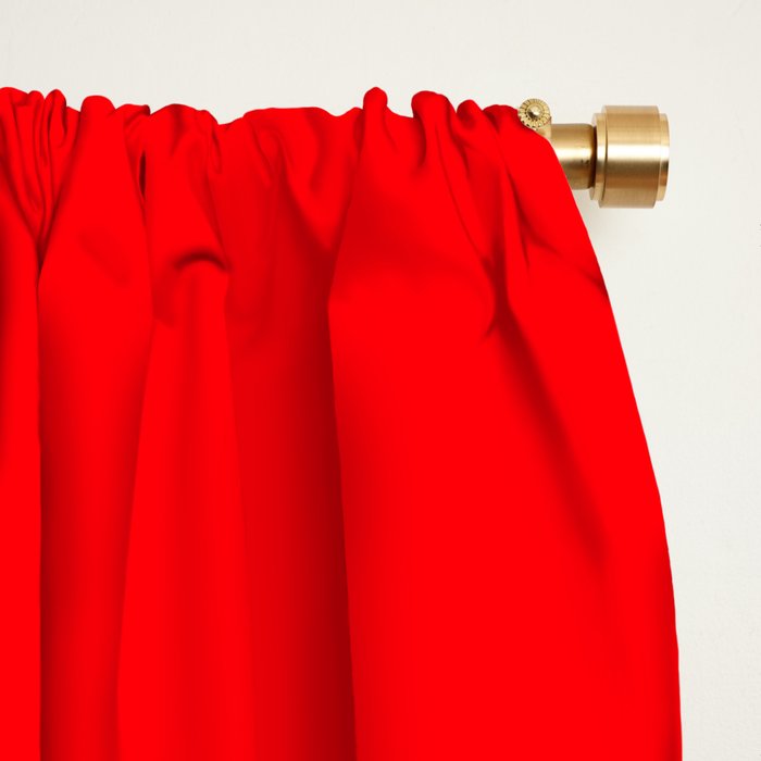 Bright Fluorescent Neon Red Fireball Window Curtain Gallery Image 2