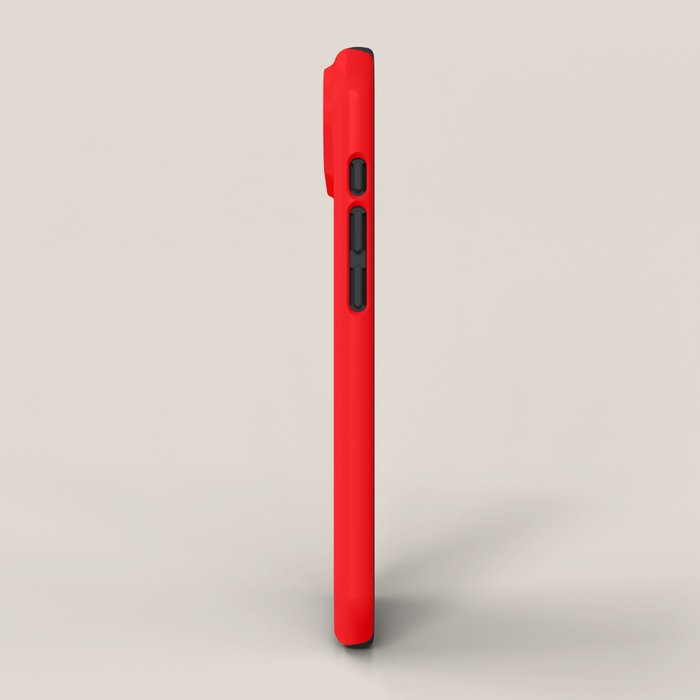 Bright Fluorescent Neon Red Fireball iPhone Case Gallery Image 2