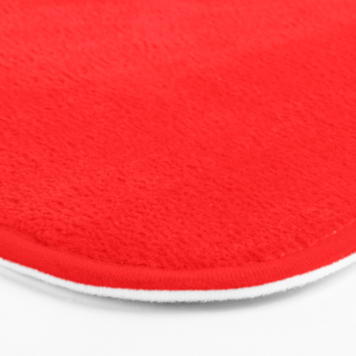 Bright Fluorescent Neon Red Fireball Bath Mat Gallery Image 3
