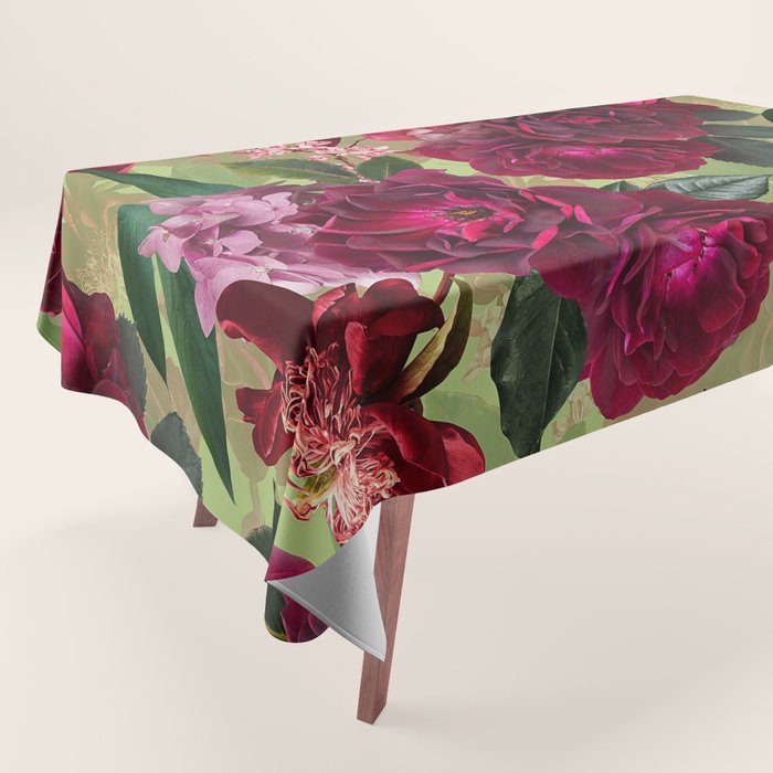 Vintage & Shabby Chic - Botanical Roses Summer Garden   Tablecloth Gallery Image 1