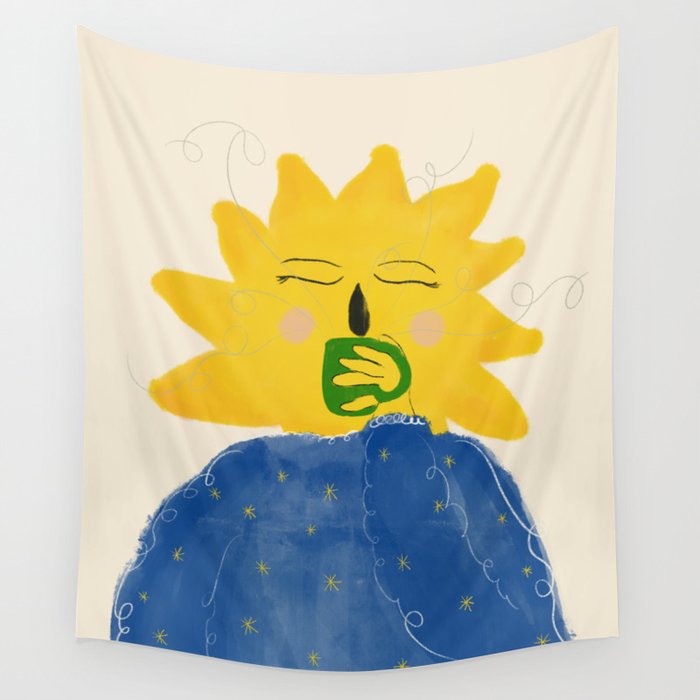 Morning Coffee Wall Tapestry Gallery Image 4