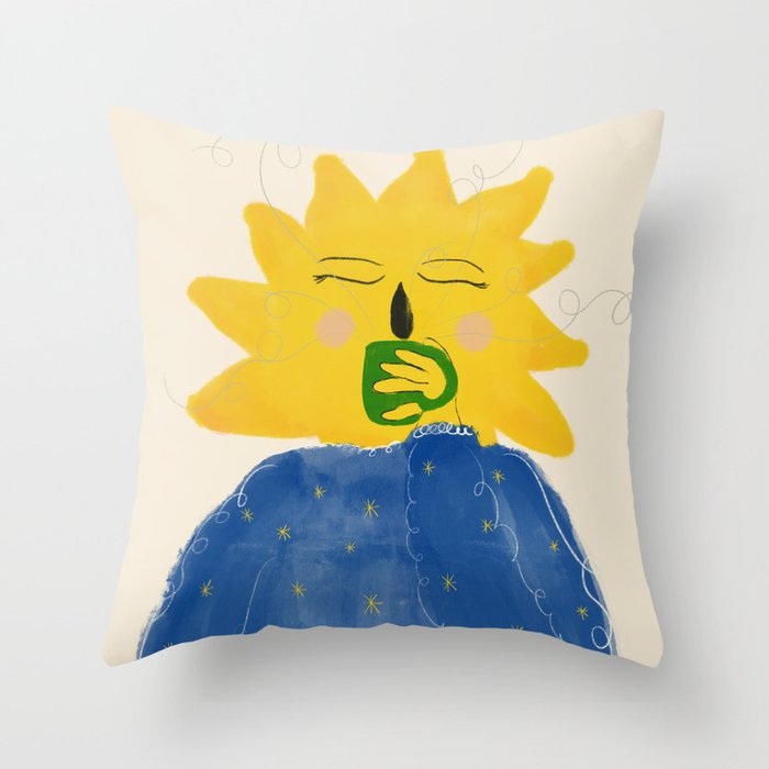 Morning Coffee Throw Pillow Gallery Image 1