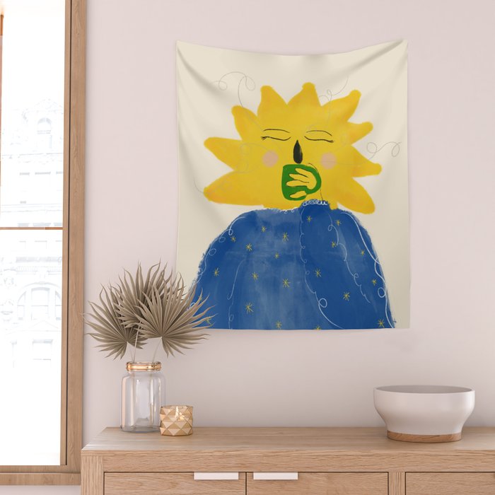 Morning Coffee Wall Tapestry Gallery Image 2