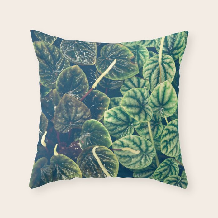 Green Leaves Throw Pillow Gallery Image 6