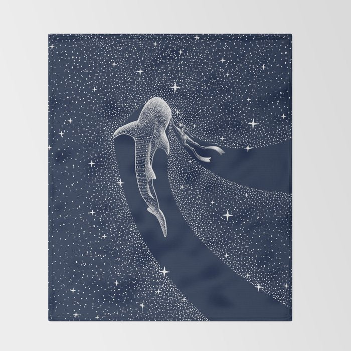 Star Eater And Diver Throw Blanket Gallery Image 2