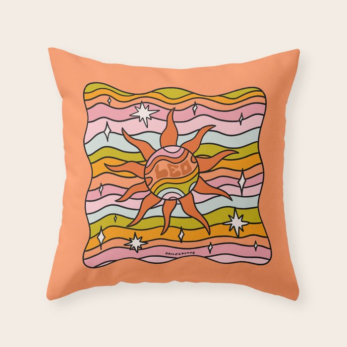 Leo Planet Throw Pillow Gallery Image 6
