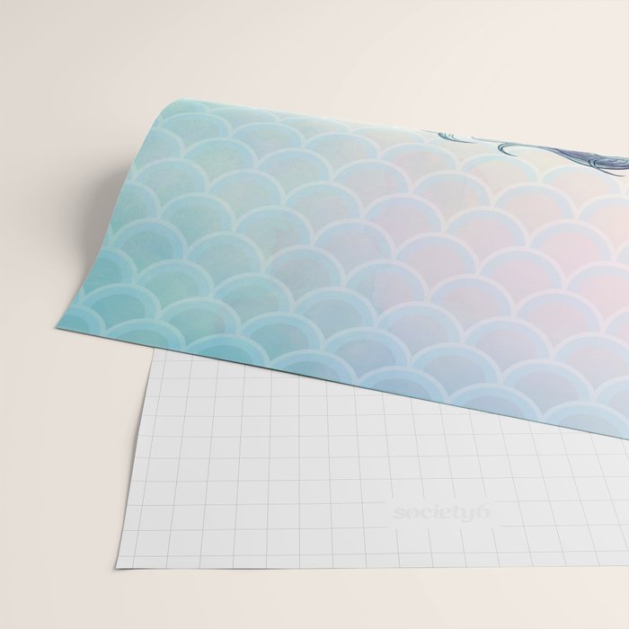 Watercolor Mermaid Wrapping Paper Gallery Image 2