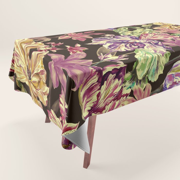 Watercolor Bloom in the Dark Tablecloth Gallery Image 1