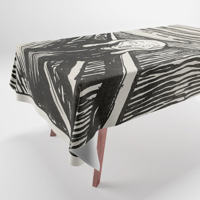 Edvard Munch The Scream Woodblock  Tablecloth Gallery Image 1