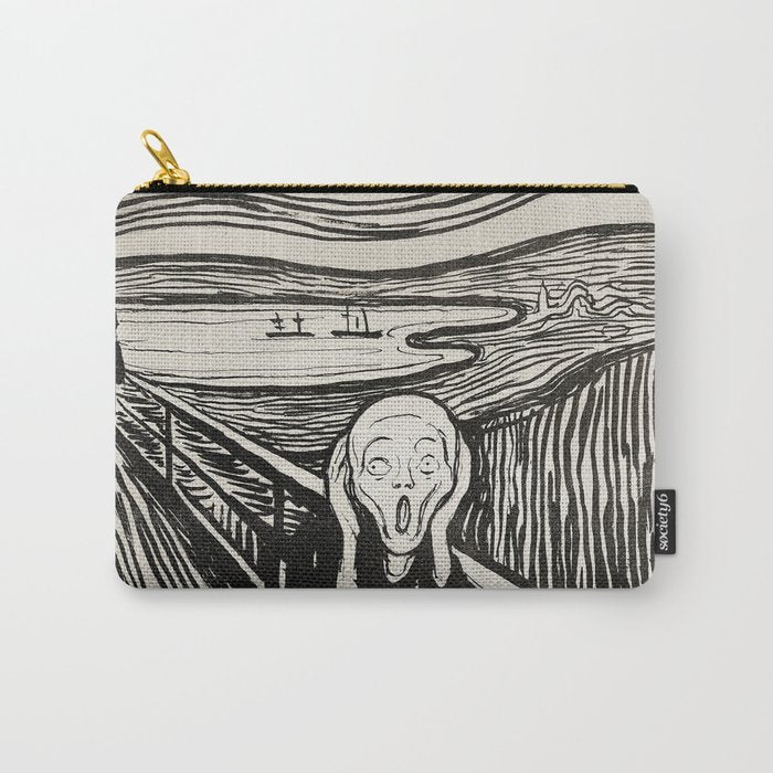 Edvard Munch The Scream Woodblock  Carry All Pouch Gallery Image 1