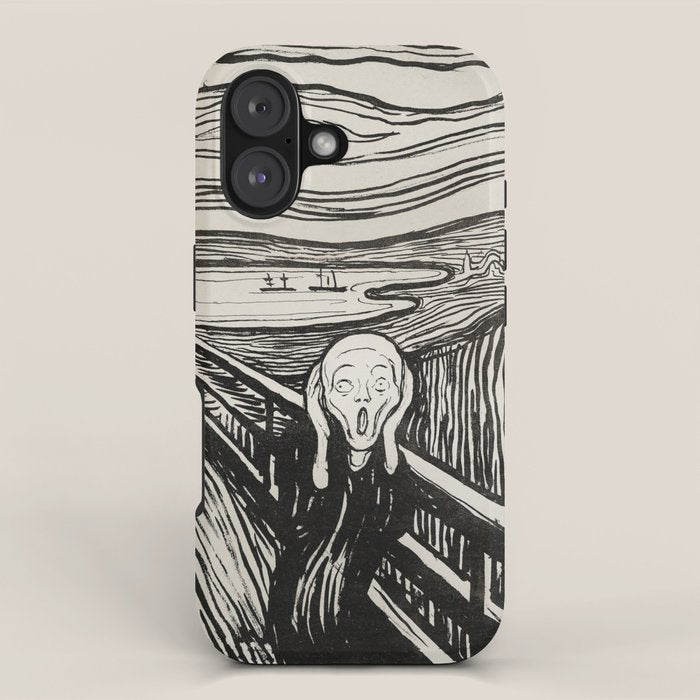 Edvard Munch The Scream Woodblock  iPhone Case Gallery Image 1