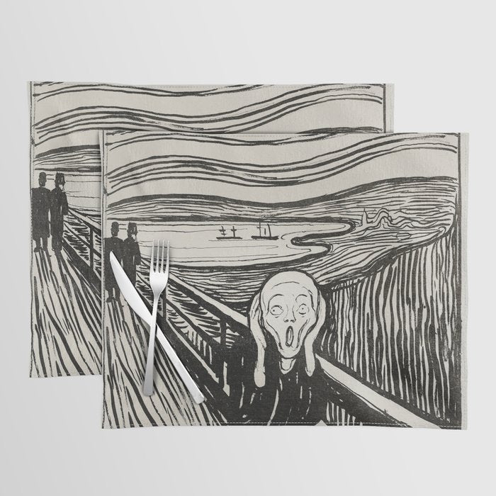 Edvard Munch The Scream Woodblock  Placemat Gallery Image 1