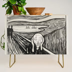 Edvard Munch The Scream Woodblock  Credenza Gallery Image 1