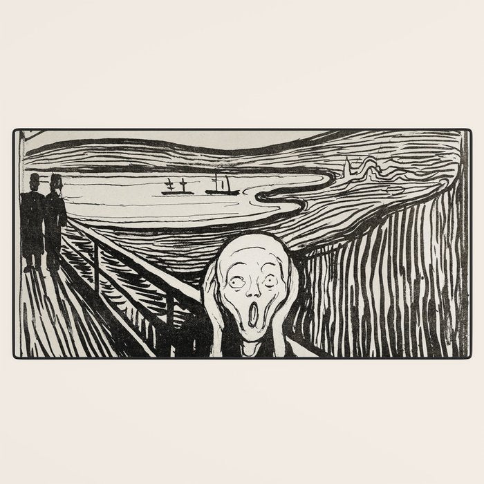 Edvard Munch The Scream Woodblock  Desk Mat Gallery Image 3