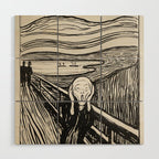 Edvard Munch The Scream Woodblock  Wood Wall Art Gallery Image 1