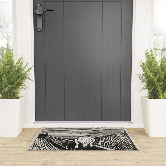 Edvard Munch The Scream Woodblock  Welcome Mat Gallery Image 3