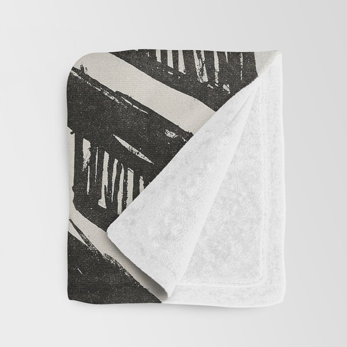 Edvard Munch The Scream Woodblock  Throw Blanket Gallery Image 3